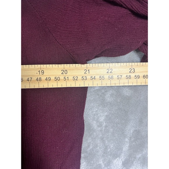 John Paul Richard Womens Red Velvet Mosaic Knit Top Long Sleeve XL Lace - Picture 4 of 5